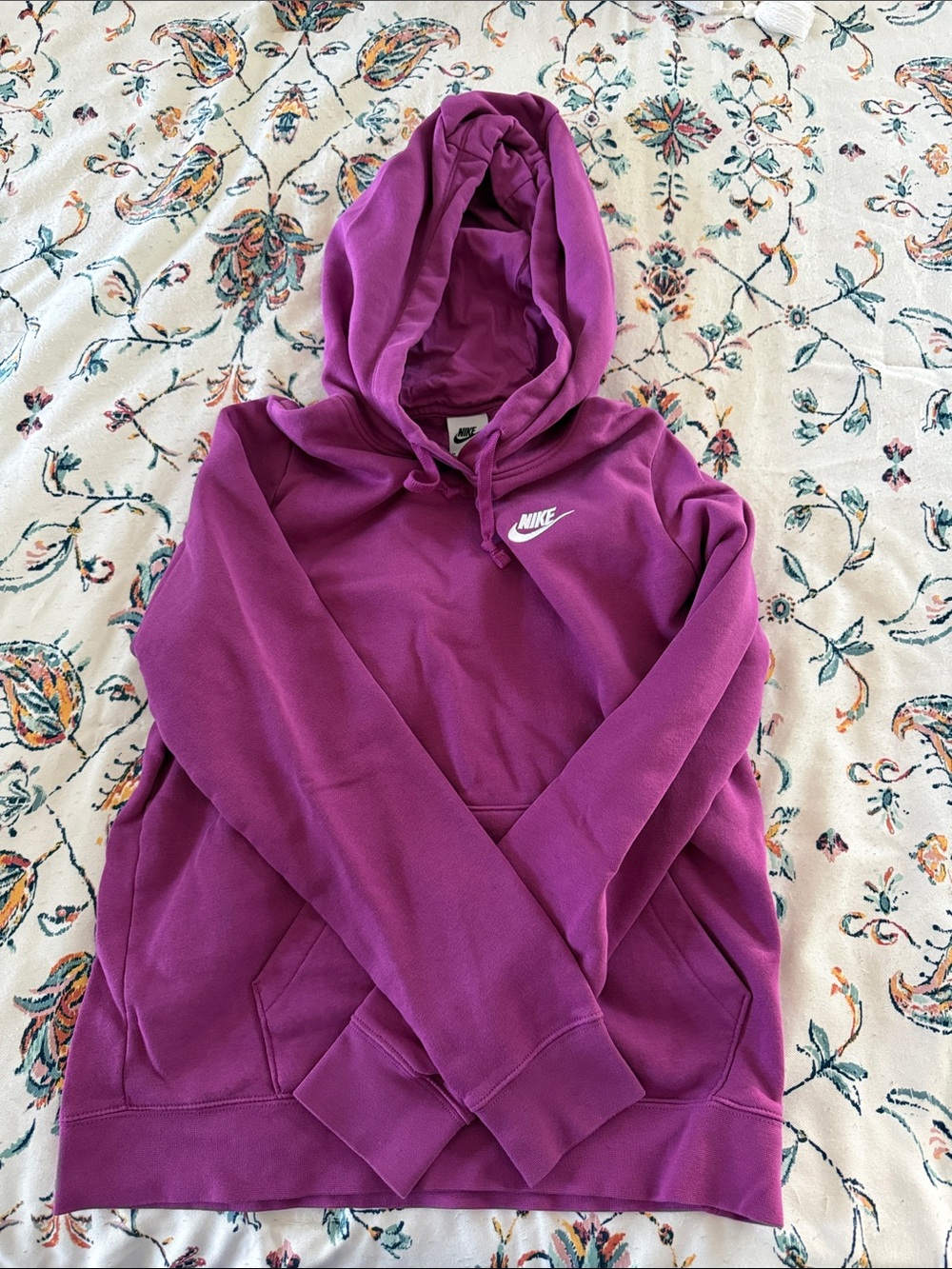 Nike Magenta Hooded Pullover with White Logo